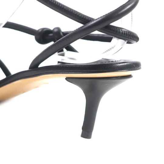 LOUIS VUITTON Sandals Main: Leather black Women 35 1/2 Used Authentic