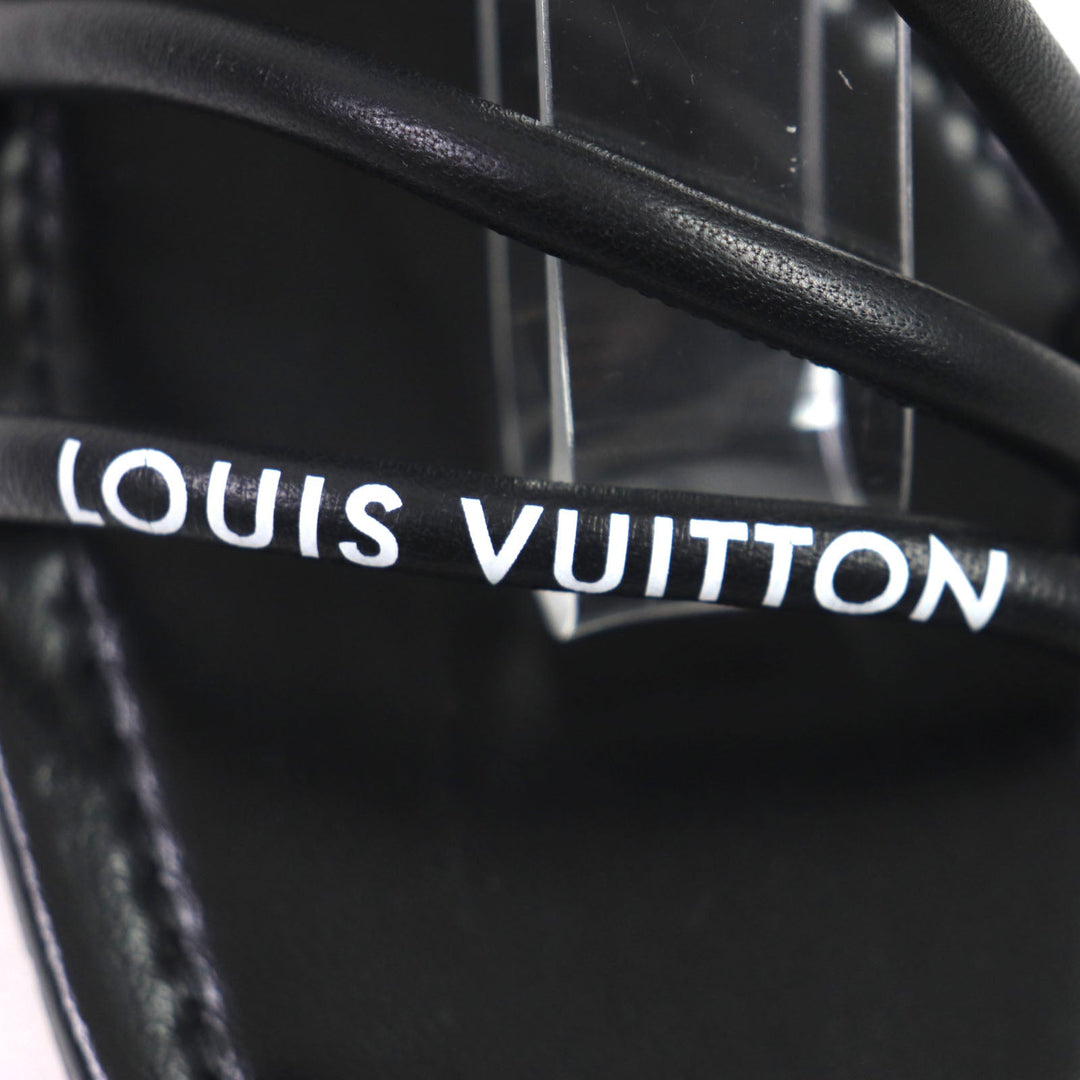 LOUIS VUITTON Sandals Main: Leather black Women 35 1/2 Used Authentic