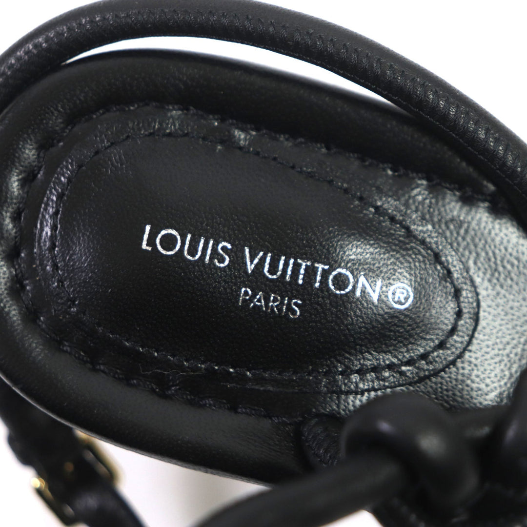 LOUIS VUITTON Sandals Main: Leather black Women 35 1/2 Used Authentic
