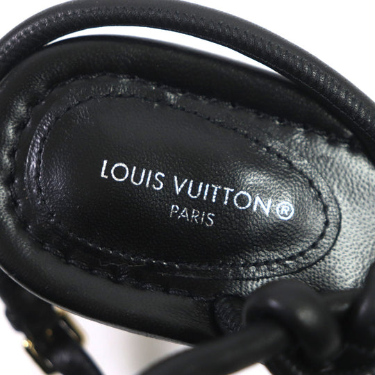 LOUIS VUITTON Sandals Main: Leather black Women 35 1/2 Used Authentic