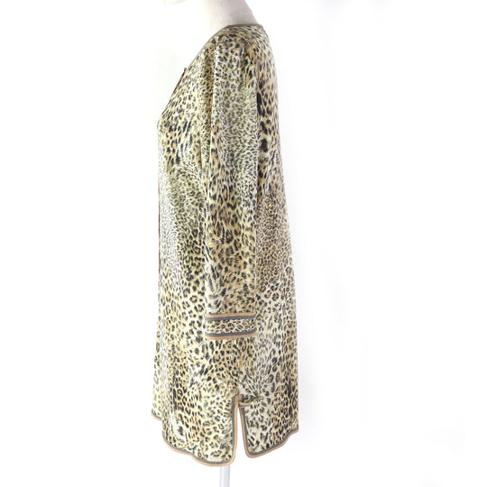 LEONARD Tunic Main: 100% silk Beige type Women 38 Used Authentic