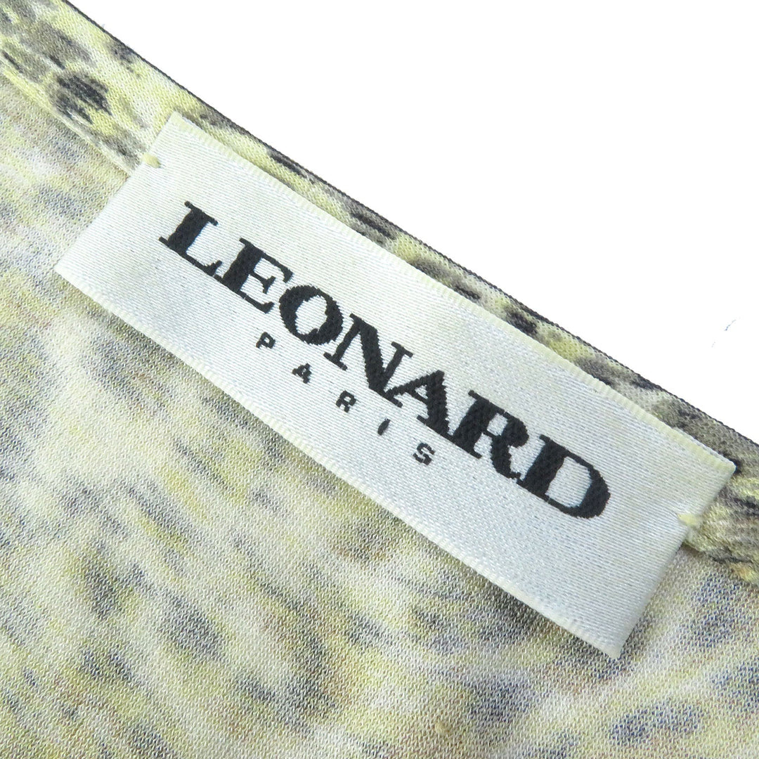 LEONARD Tunic Main: 100% silk Beige type Women 38 Used Authentic