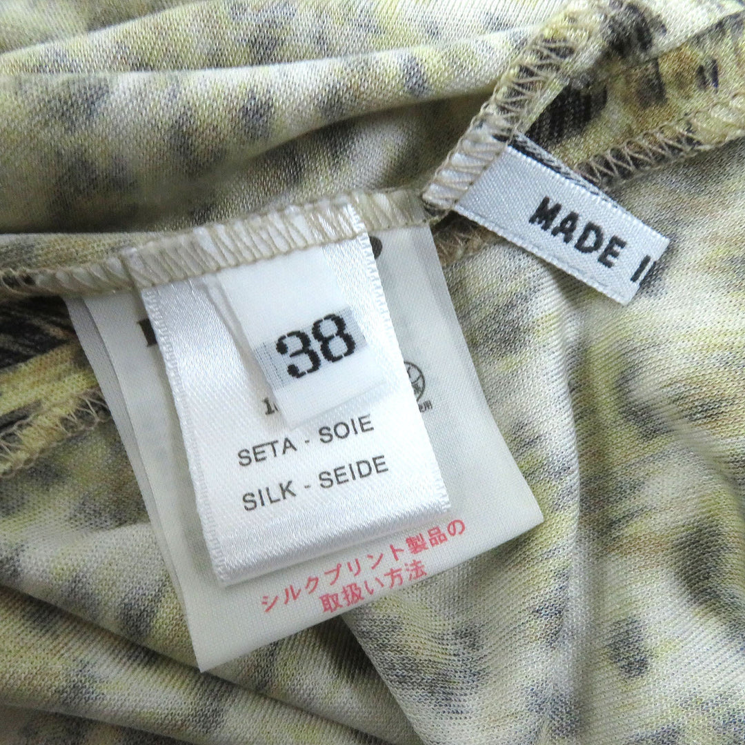 LEONARD Tunic Main: 100% silk Beige type Women 38 Used Authentic
