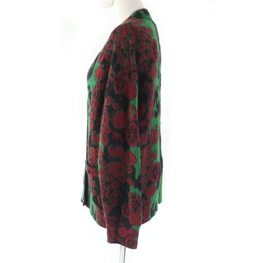 CHANEL cardigan 23A P75362 Main: 43% cashmere, 32% mohair, 19% polyamide (nylon), 6% wool Green Bordeaux Women 34 Used Authentic