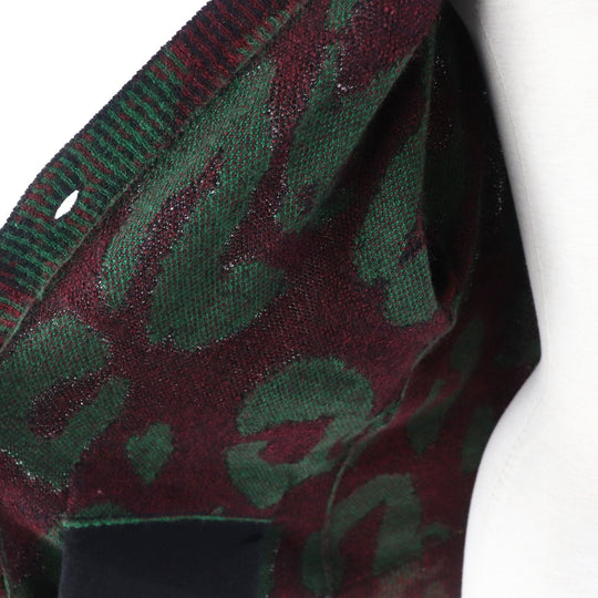 CHANEL cardigan 23A P75362 Main: 43% cashmere, 32% mohair, 19% polyamide (nylon), 6% wool Green Bordeaux Women 34 Used Authentic
