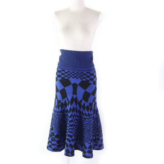 Stella McCartney Long skirt 603950 wool blue 36