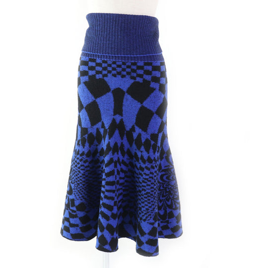Stella McCartney Long skirt 603950 wool blue 36