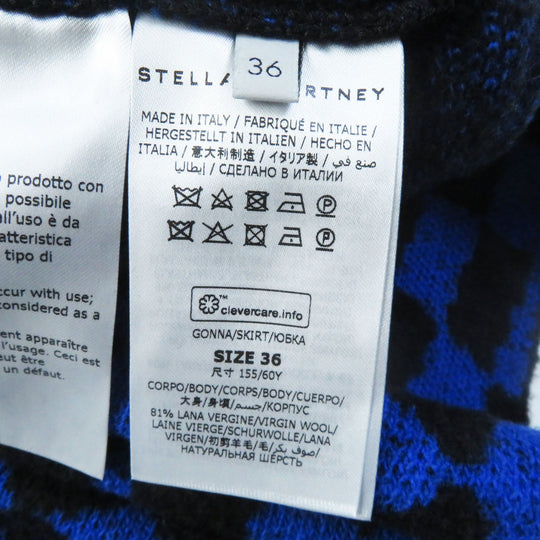 Stella McCartney Long skirt 603950 wool blue 36