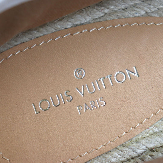 LOUIS VUITTON Slip-on Main: Canvas Red White Border Pattern mens 9 Used Authentic