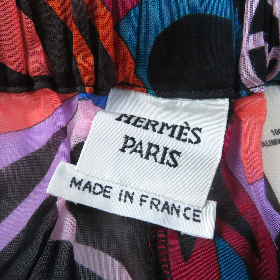 HERMES Pants Main: 100% cotton multicolor Women 34 Used Authentic