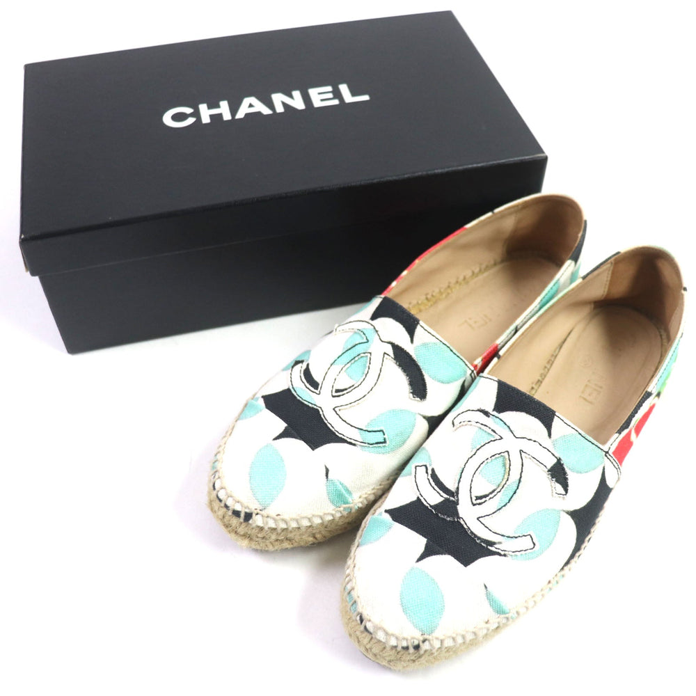 CHANEL Slip-on G29762 Main: Canvas Multi Women 38 Used Authentic