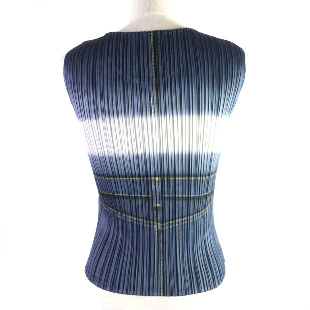 PLEATS PLEASE Cut Main: 100% polyester Navy Women 3 Used Authentic