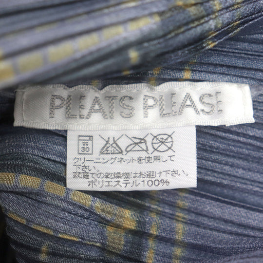 PLEATS PLEASE Cut Main: 100% polyester Navy Women 3 Used Authentic