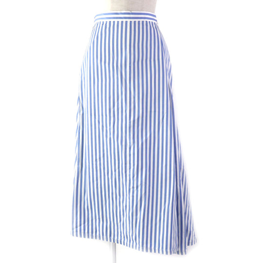 JIL SANDER skirt JSPQ353306 Main: 100% cotton Blue white Women 32 Used Authentic