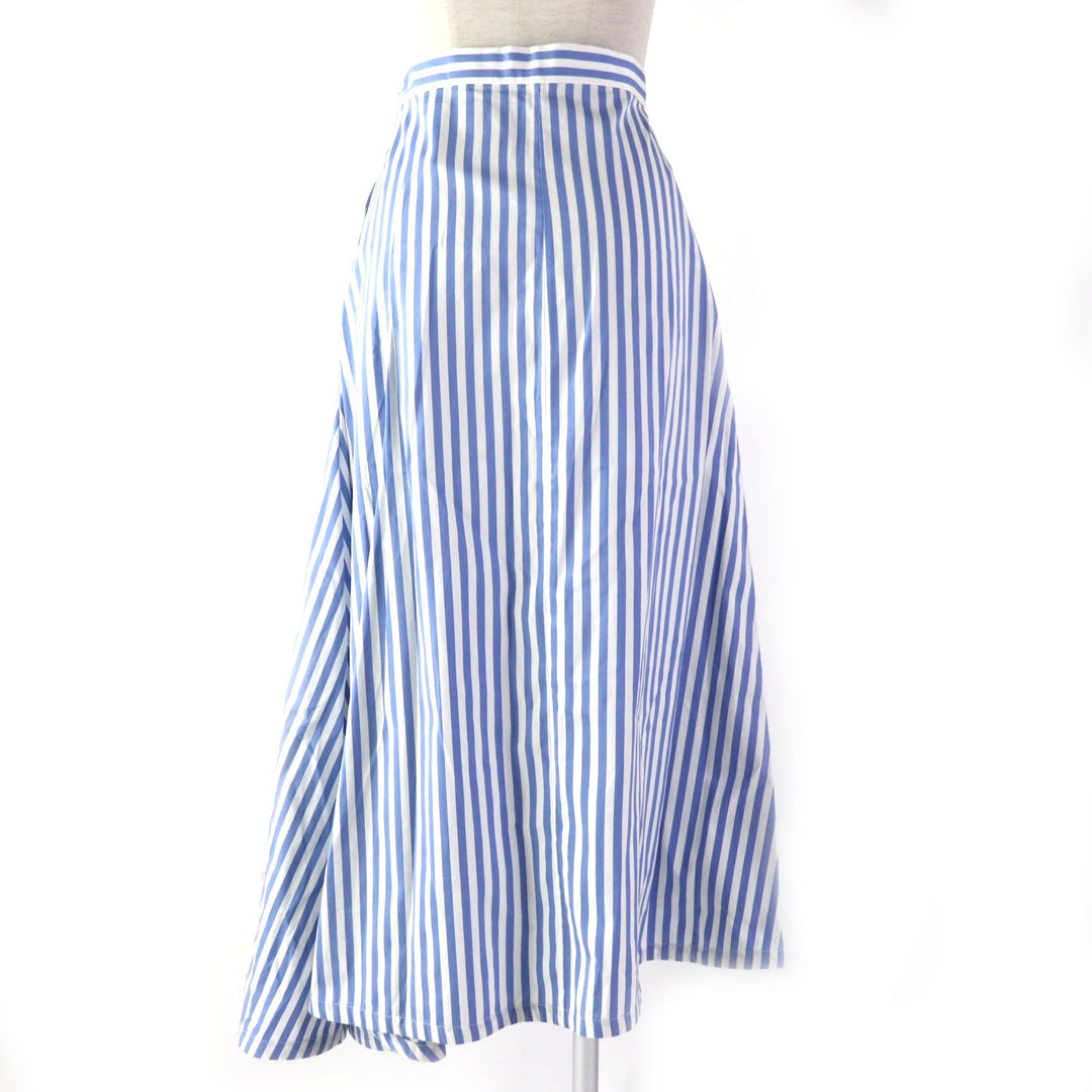 JIL SANDER skirt JSPQ353306 Main: 100% cotton Blue white Women 32 Used Authentic