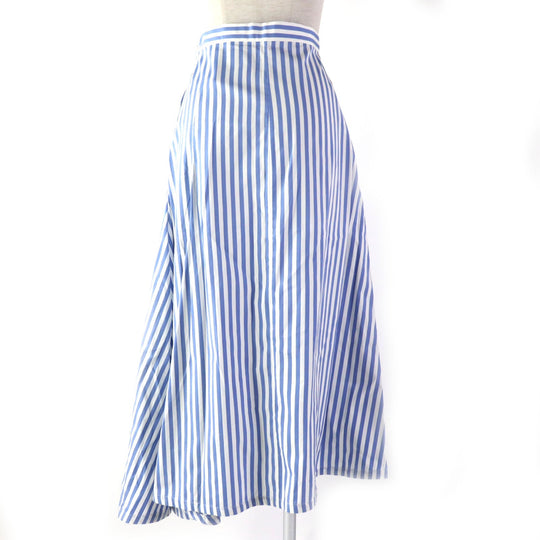 JIL SANDER skirt JSPQ353306 Main: 100% cotton Blue white Women 32 Used Authentic