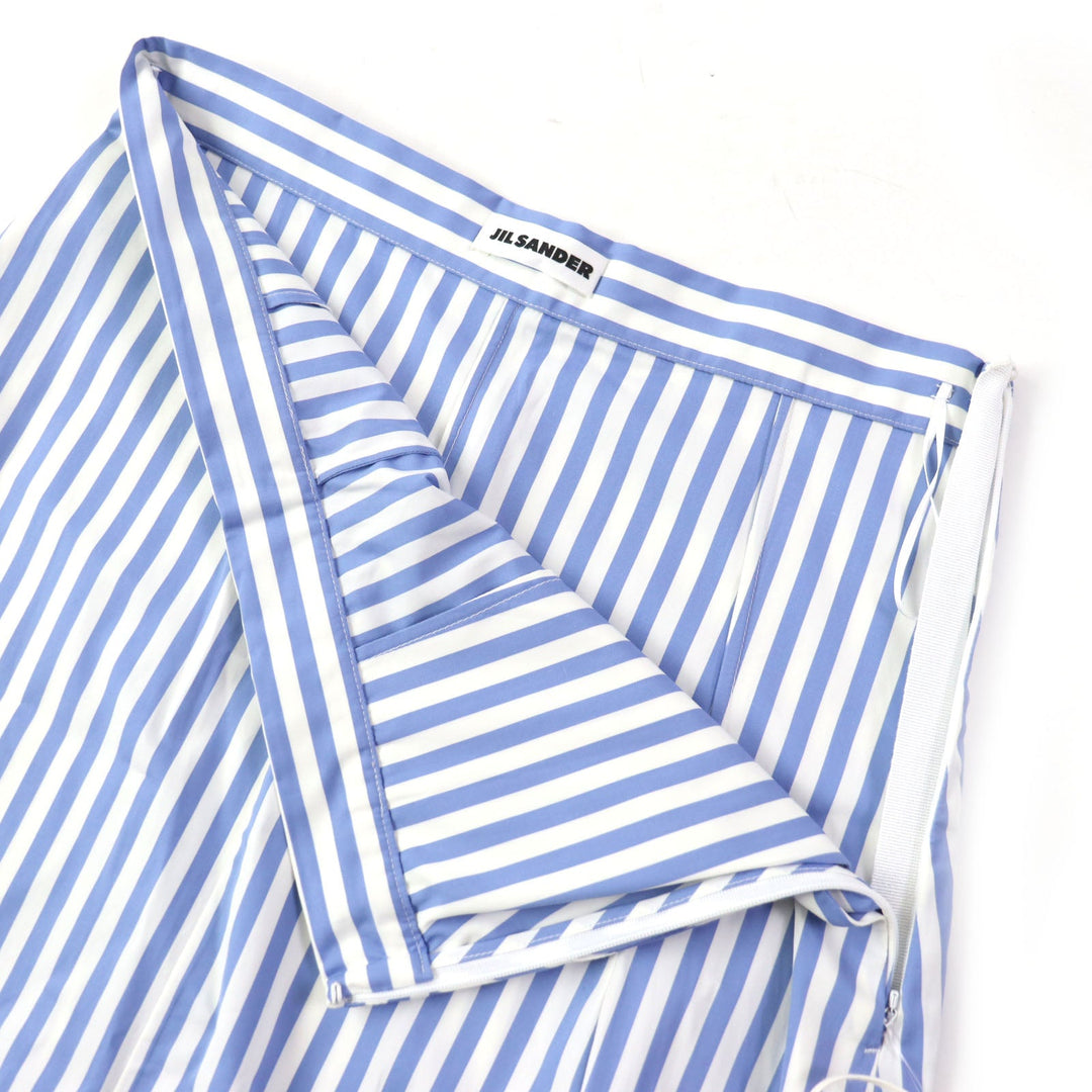 JIL SANDER skirt JSPQ353306 Main: 100% cotton Blue white Women 32 Used Authentic