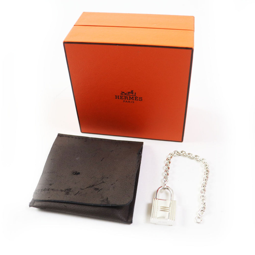 HERMES key ring AG925 Silver Women Used Authentic