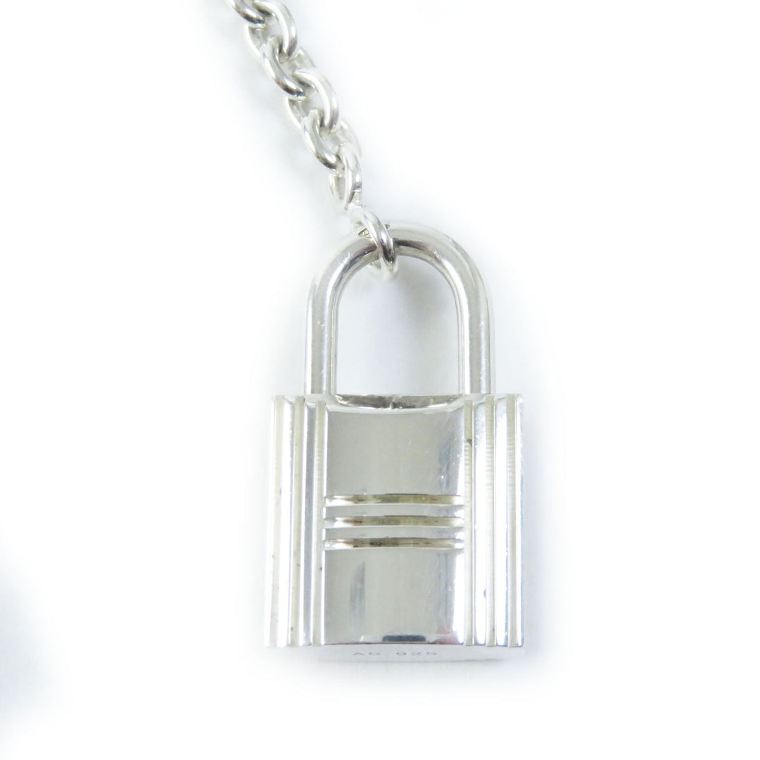 HERMES key ring AG925 Silver Women Used Authentic