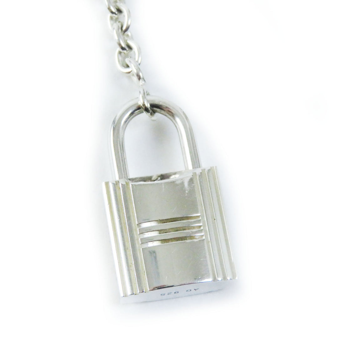 HERMES key ring AG925 Silver Women Used Authentic