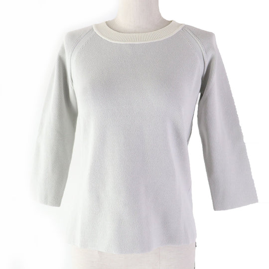 FOXEY tops 39697 Main: 48% cotton, 43% polyester, 7% nylon, 2% polyurethane Light gray Women 38 Used Authentic
