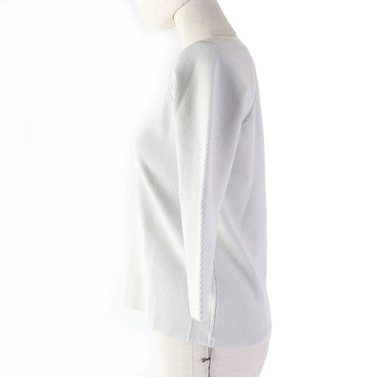 FOXEY tops 39697 Main: 48% cotton, 43% polyester, 7% nylon, 2% polyurethane Light gray Women 38 Used Authentic