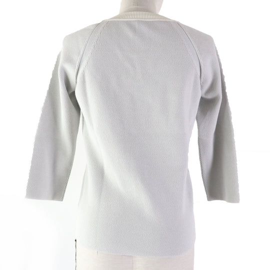 FOXEY tops 39697 Main: 48% cotton, 43% polyester, 7% nylon, 2% polyurethane Light gray Women 38 Used Authentic