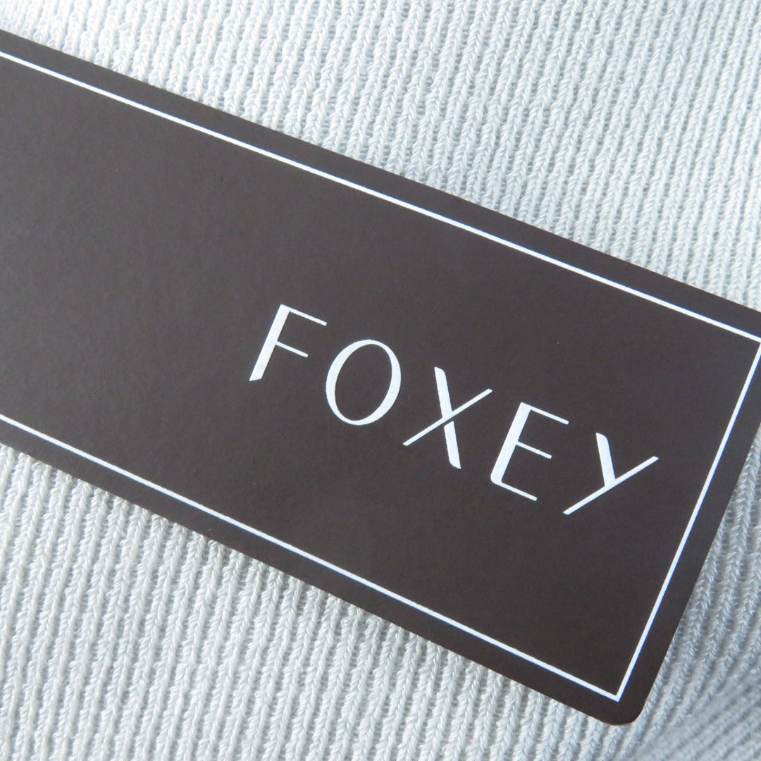 FOXEY tops 39697 Main: 48% cotton, 43% polyester, 7% nylon, 2% polyurethane Light gray Women 38 Used Authentic
