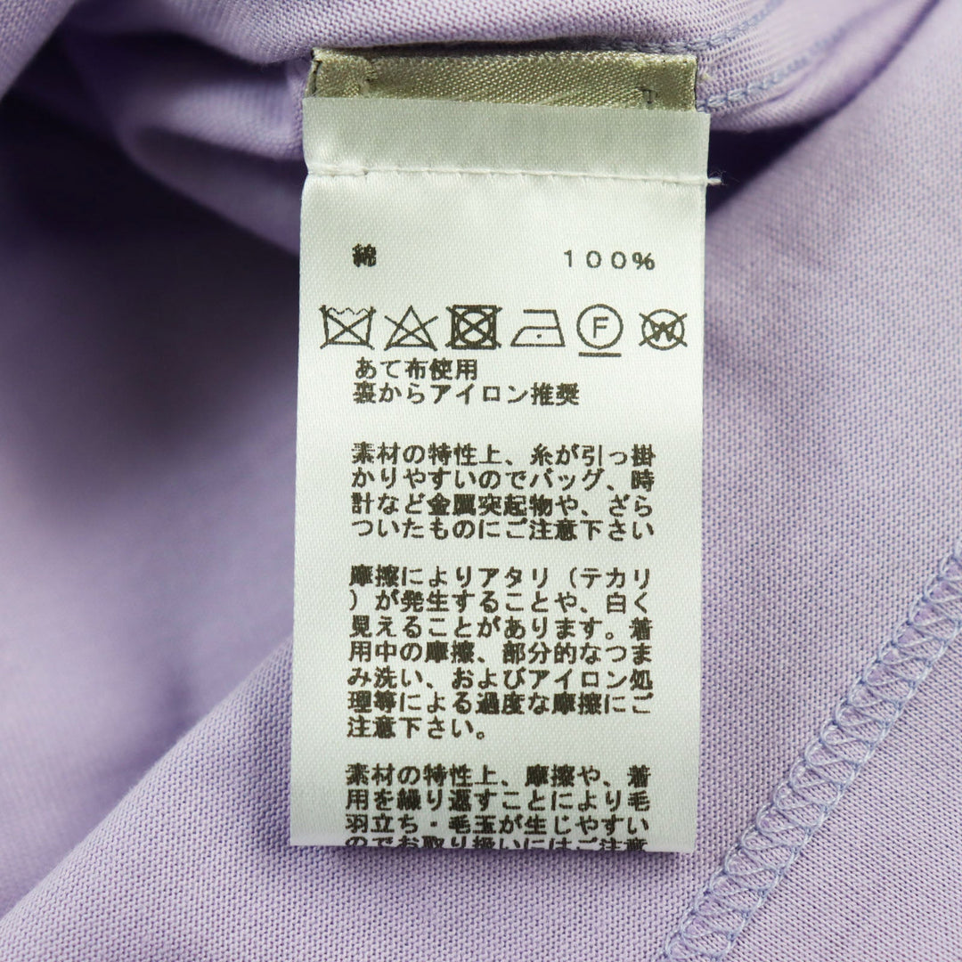 HERMES Short sleeve T-shirt Main: 100% cotton purple mens L Used Authentic