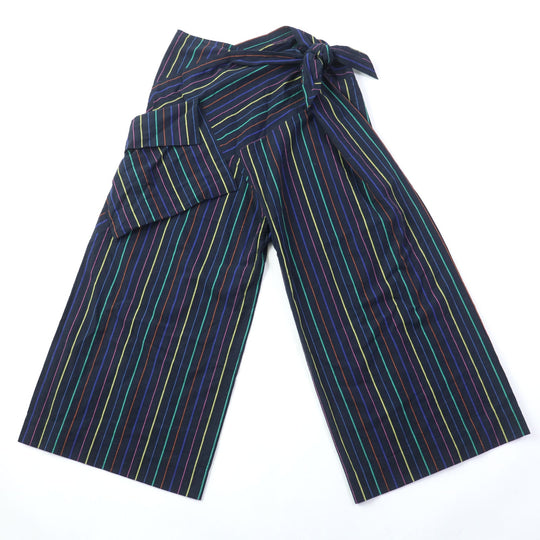 ISSEY MIYAKE Wide pants IL13FF313 Main: 100% linen multicolor Women 3 Used Authentic