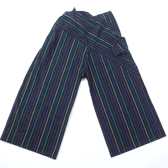 ISSEY MIYAKE Wide pants IL13FF313 Main: 100% linen multicolor Women 3 Used Authentic