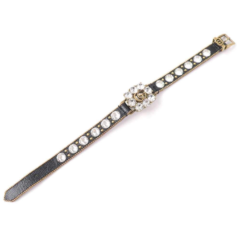 GUCCI bracelet 648722 Main: Leather black Women M Used Authentic
