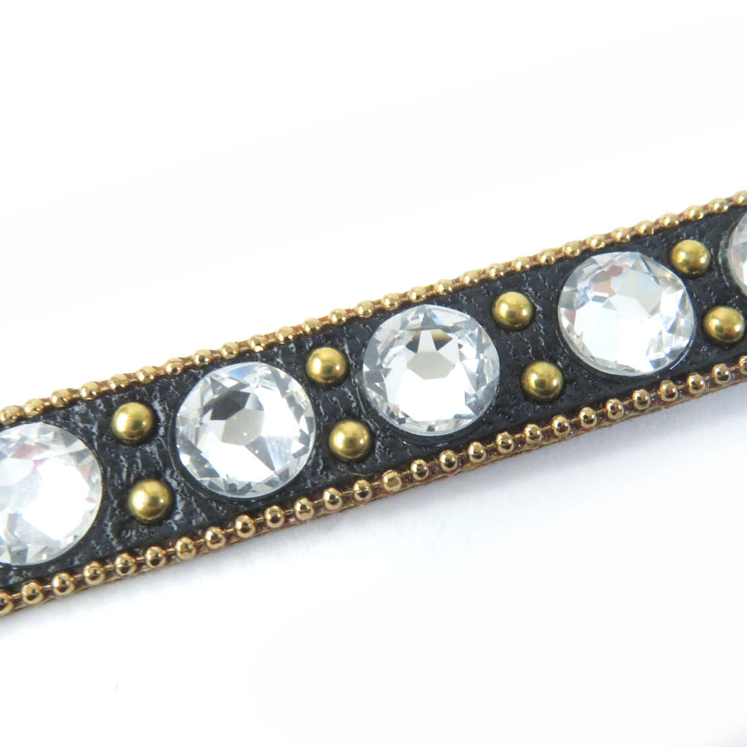 GUCCI bracelet 648722 Main: Leather black Women M Used Authentic