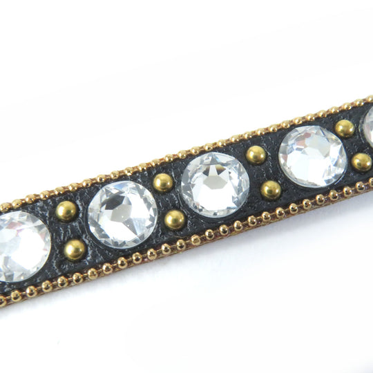 GUCCI bracelet 648722 Main: Leather black Women M Used Authentic