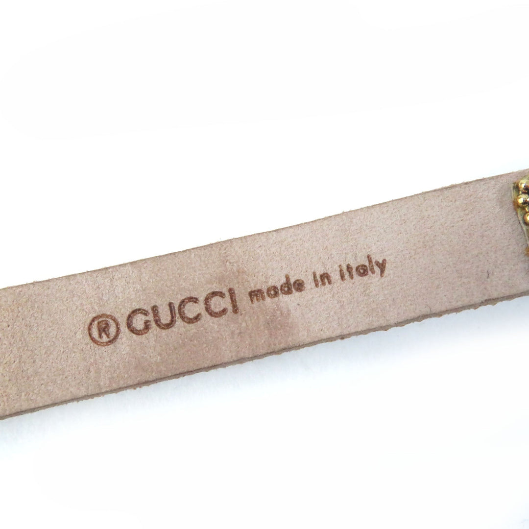 GUCCI bracelet 648722 Main: Leather black Women M Used Authentic