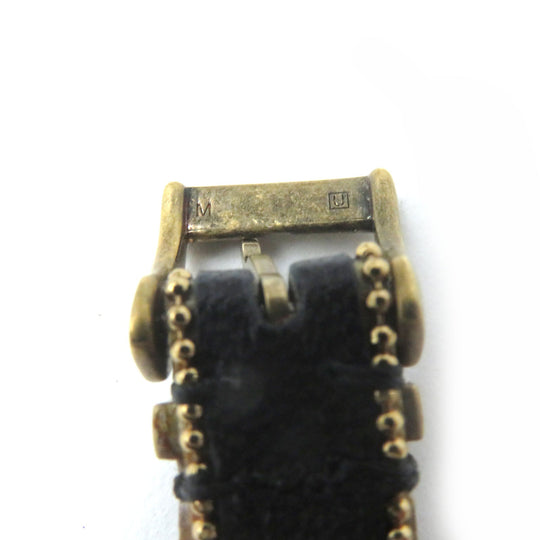 GUCCI bracelet 648722 Main: Leather black Women M Used Authentic