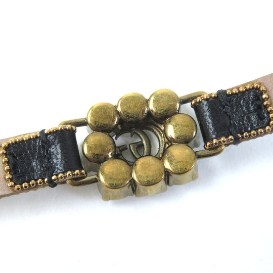 GUCCI bracelet 648722 Main: Leather black Women M Used Authentic