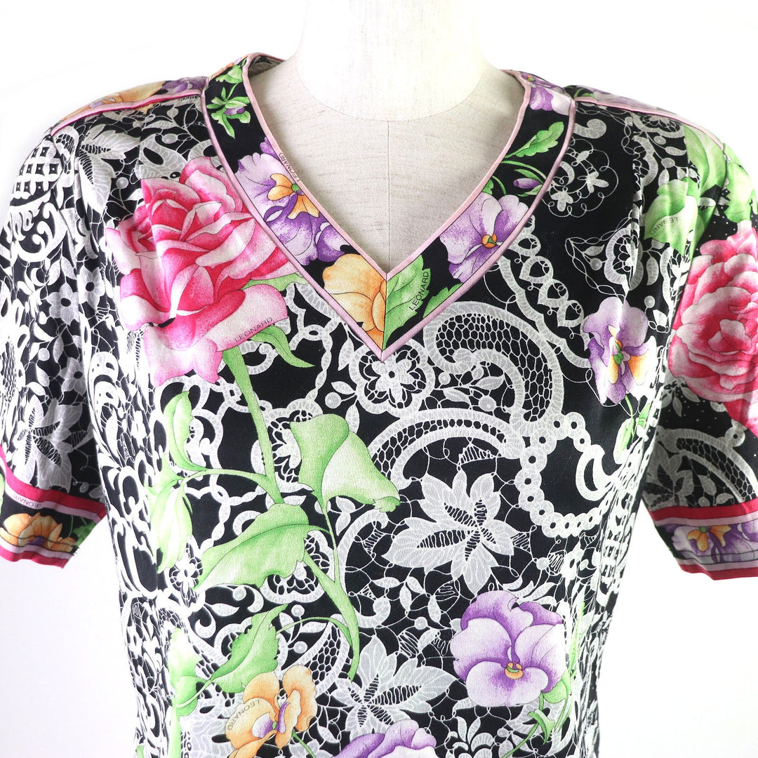 LEONARD setup Main: 100% cotton, lining: 100% cupra Black type Women L Used Authentic
