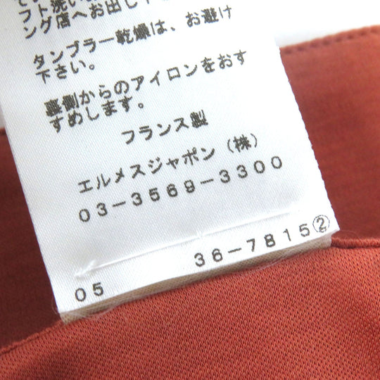 HERMES Wrap skirt Main: 100% cotton Orange Women 34 Used Authentic