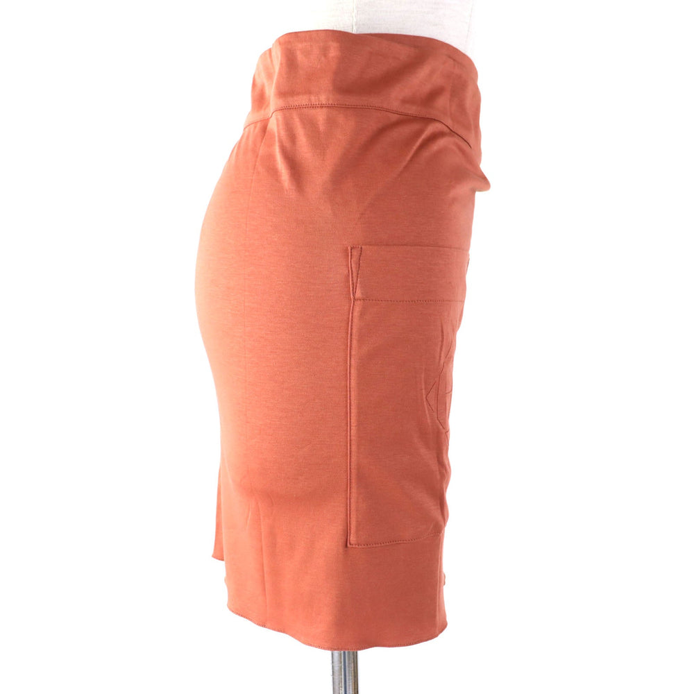 HERMES Wrap skirt Main: 100% cotton Orange Women 34 Used Authentic