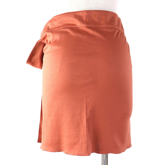 HERMES Wrap skirt Main: 100% cotton Orange Women 34 Used Authentic