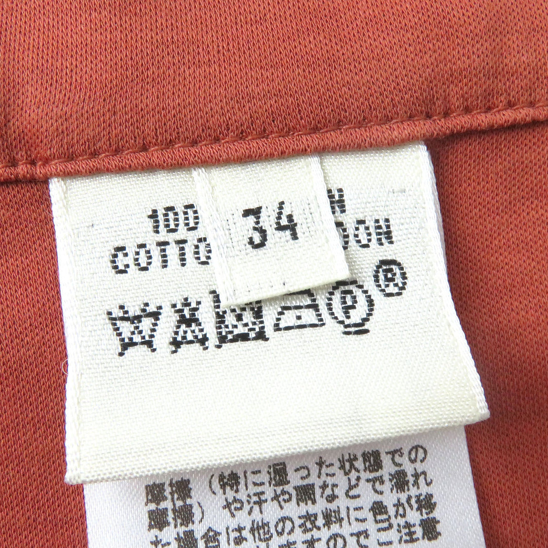 HERMES Wrap skirt Main: 100% cotton Orange Women 34 Used Authentic
