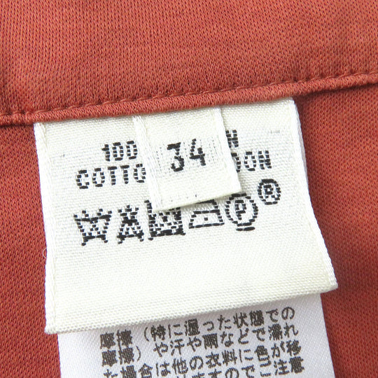 HERMES Wrap skirt Main: 100% cotton Orange Women 34 Used Authentic