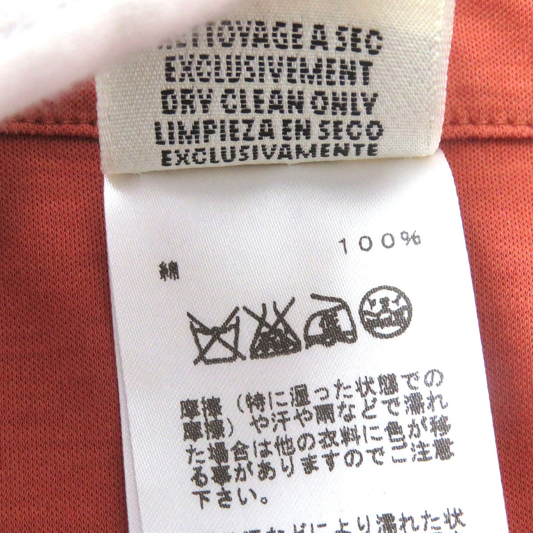HERMES Wrap skirt Main: 100% cotton Orange Women 34 Used Authentic