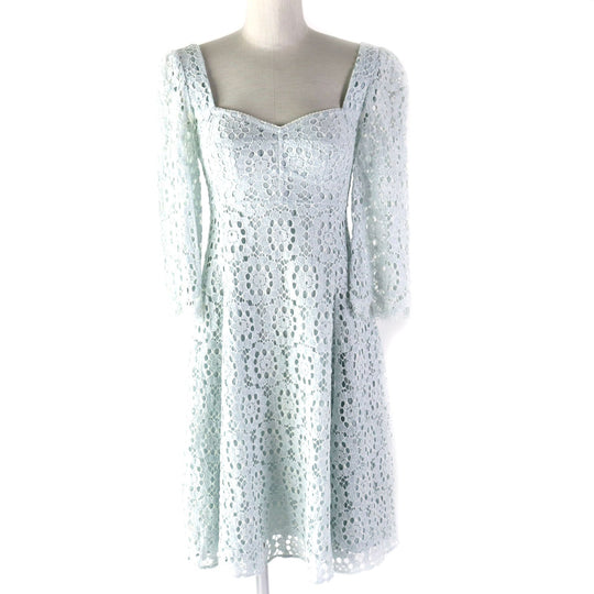 DOLCE&GABBANA one piece Outer: 50% rayon, Outer: 30% cotton, Outer: 8% nylon, Outer: 8% polyamide (nylon), 2% elastane, Lining: 96% silk, 4% elastane Light blue gray type Women 36 Used Authentic