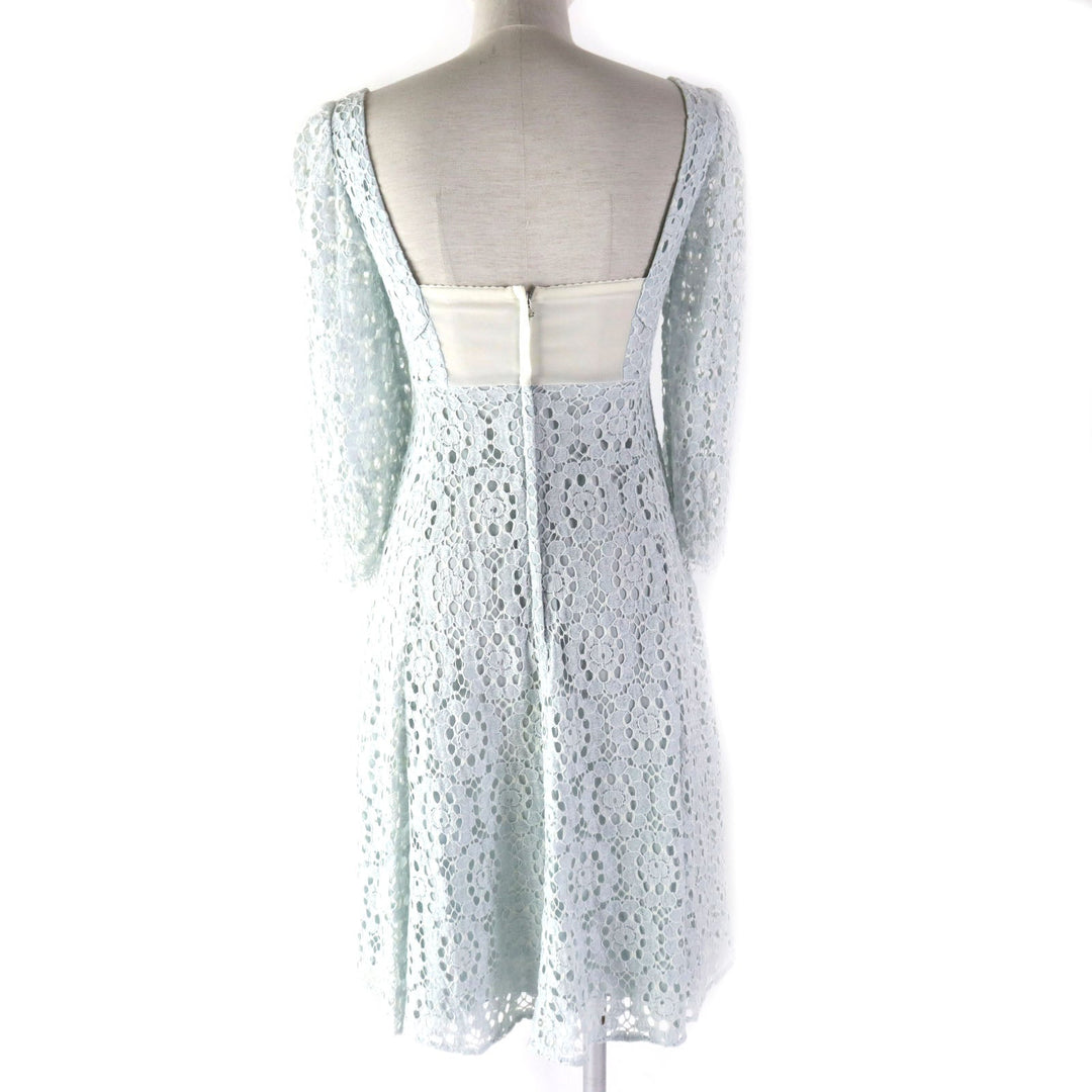 DOLCE&GABBANA one piece Outer: 50% rayon, Outer: 30% cotton, Outer: 8% nylon, Outer: 8% polyamide (nylon), 2% elastane, Lining: 96% silk, 4% elastane Light blue gray type Women 36 Used Authentic