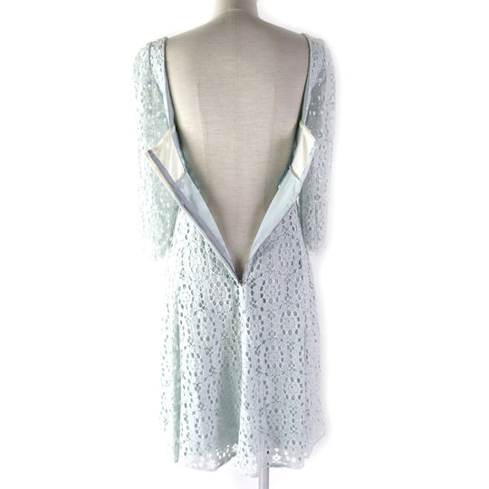 DOLCE&GABBANA one piece Outer: 50% rayon, Outer: 30% cotton, Outer: 8% nylon, Outer: 8% polyamide (nylon), 2% elastane, Lining: 96% silk, 4% elastane Light blue gray type Women 36 Used Authentic