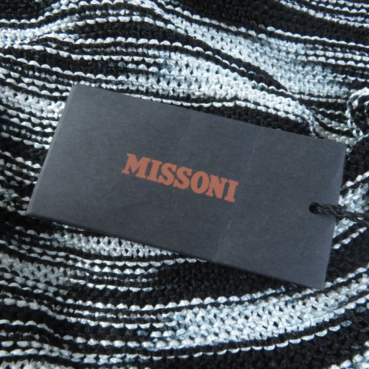 Missoni Vest Main: 97% acetate, Main: 3% polyester Black Silver Women 40 Used Authentic