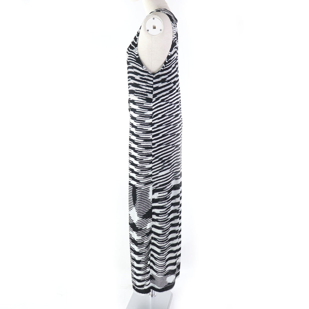 Missoni Vest Main: 97% acetate, Main: 3% polyester Black Silver Women 40 Used Authentic