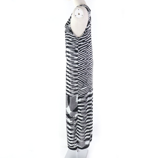 Missoni Vest Main: 97% acetate, Main: 3% polyester Black Silver Women 40 Used Authentic